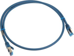 InLine Patch kabel sieciowy Cat.6A, S/FTP (PiMf), 500MHz, niebieski, 1m (76811B) 2
