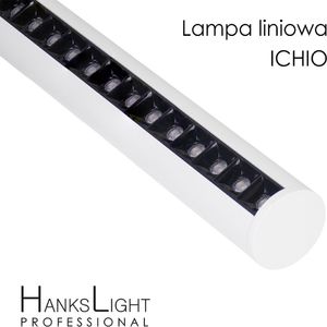 Lampa wisząca HanksLight Lampa LED,HanksLight,liniowa,white, alu,zwiesz,1264mm,down36W, SMD,AC230V,4000K-W 1