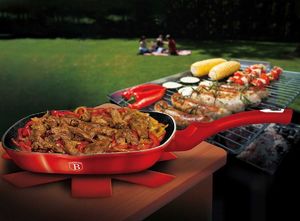 Patelnia Berlinger Haus zestaw Metallic Line Burgundy Edition 20 24 28cm 8