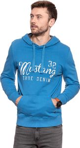 Mustang Bluza męska Logoprint Hoodie Deep Water niebieska r. L (1007259 5392) 1