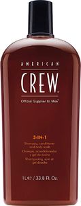 American Crew Official Supplier To Men 3-In-1 Shampoo conditioner and body wash 1000ml 1
