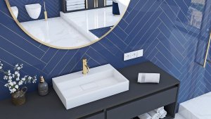 Umywalka Rea REA-U8902 UMYWALKA KONGLOMERATOWA GOYA 60 // CE.REA.U-GOYA-60 2