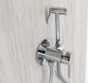 Bateria bidetowa Rea Loop Lungo podtynkowa chrom 5