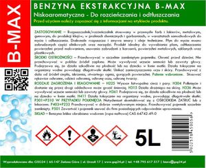 GSG Benzyna ekstrakcyjna bezwonna B-MAX 5L Benzyna ekstrakcyjna B-MAX 5L 2