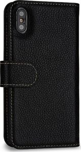 Stilgut Etui skórzane StilGut do iPhone X / Xs - Talis (czarne) 5