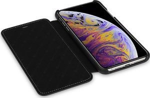Stilgut STILGUT Baroon Slim Book Elegance skórzane etui do iPhone XS Max czarne 2