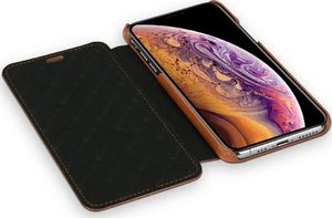 Stilgut STILGUT Baroon Slim Book Elegance skórzane etui do iPhone XS brązowe 2
