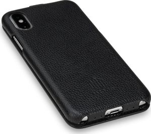 Stilgut STILGUT Baroon Slim Flip Classic skórzane etui do iPhone XS czarne 4