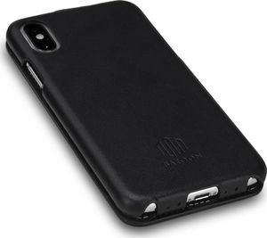 Stilgut STILGUT Baroon Slim Flip Elegance skórzane etui do iPhone XS czarne 4