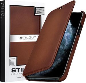 Stilgut STILGUT Book skórzane etui z klapką do iPhone 11 Pro Antik Brown 6