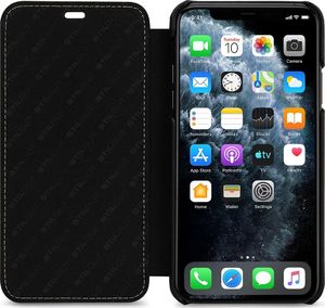 Stilgut STILGUT Book skórzane etui z klapką na iPhone 11 PRO MAX czarne 3