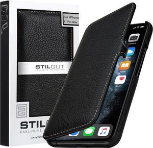 Stilgut STILGUT Ultra Book skórzane etui z klapką na iPhone 11 PRO MAX czarne 4