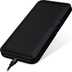 Stilgut STILGUT UltraSlim Book Nappa skórzane etui z klapką do iPhone 11 czarne 5