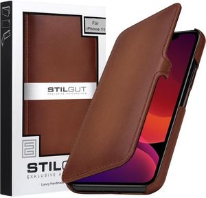 Stilgut STILGUT UltraSlim Book skórzane etui z klapką do iPhone 11 Antik Brown 6