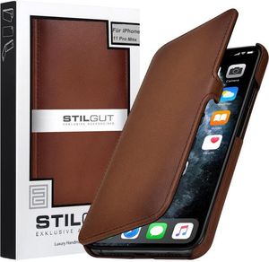 Stilgut STILGUT UltraSlim Book skórzane etui z klapką na iPhone 11 PRO MAX Antik Brown 6