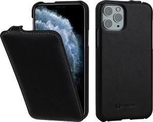 Stilgut STILGUT UltraSlim Flip Nappa skórzane etui z klapką do iPhone 11 Pro czarne 1