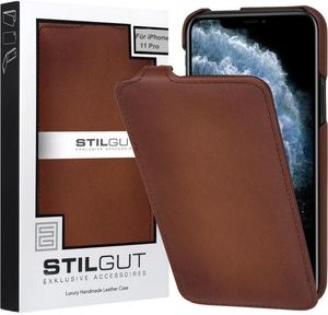 Stilgut STILGUT UltraSlim Flip skórzane etui z klapką do iPhone 11 Pro Antik Brown 6