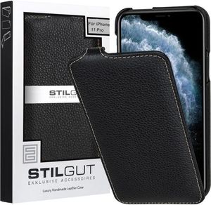 Stilgut STILGUT UltraSlim Flip skórzane etui z klapką do iPhone 11 Pro czarne 6