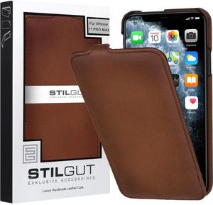Stilgut STILGUT UltraSlim Flip skórzane etui z klapką na iPhone 11 PRO MAX Antik Brown 6