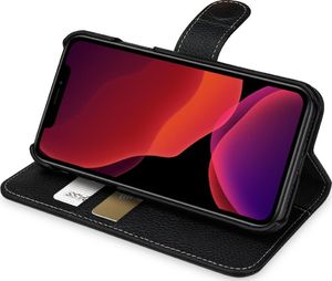 Stilgut STILGUT Wallet Stand Classic skórzane etui z klapką do iPhone 11 czarne 6