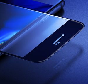 Baseus Baseus szkło na cały ekran Full Screen z ramką 0.23mm 9H Anti-bluelight iPhone 8 Plus / iPhone 7 Plus czarny (SGAPIPH8P-HPE01) uniwersalny 17