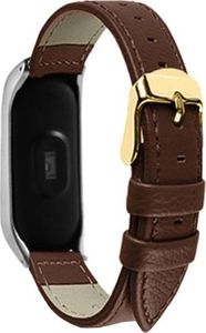 Alogy Pasek Alogy skóra leather band do Xiaomi Mi Band 3/4 Ciemny brąz uniwersalny 2