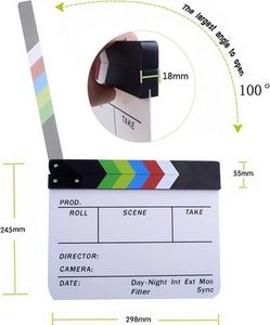 Commlite KLAPS FILMOWY 30x25cm / Biały / na Pisaki - Mazaki 3