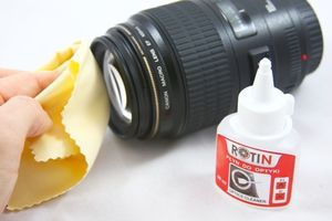 Rotin Zestaw czyszczący płyn + ściereczka + szpatułki + szkło powiększające do matrycy aparatów 4