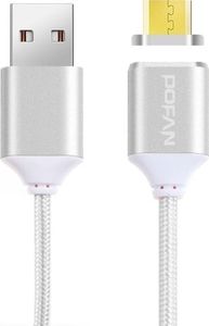 Kabel USB POFAN Kabel Magnetyczny MicroUSB - Srebrny 1