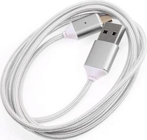 Kabel USB POFAN Kabel Magnetyczny MicroUSB - Srebrny 3