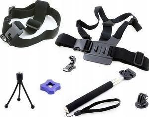 Xrec Zestaw MONOPOD / HEAD STRAP / CHEST MOUNT do GoPro HERO 5 4 3+ 3 + 2 1 / SJCAM / Xiaomi / Xiaoyi 3