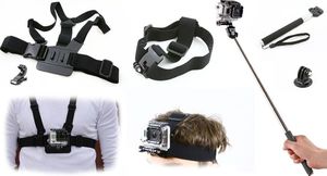 Xrec Zestaw 3w1 MONOPOD / HEAD STRAP / CHEST MOUNT do GoPro HERO 4 3+ 3 2 1 2