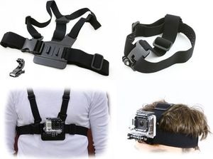 Xrec ZESTAW 2w1 SZELKI + OPASKA NA GŁOWĘ do GoPro HERO 4 3+ 3 2 1 2