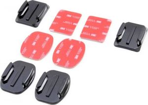 Xrec MOCOWANIA NALEPIANE 4szt. 3M do GoPro HERO 7 6 5 4 3+ 3 2 / SJCAM 2