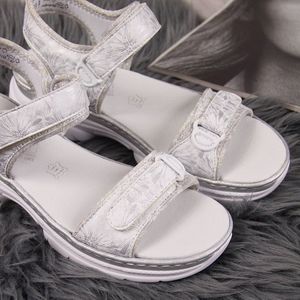 Rieker Sandały damskie sportowe na rzepy białe r. 37 5