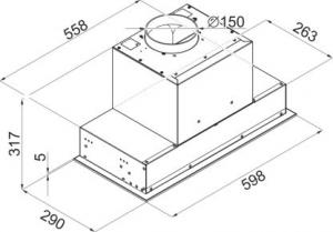 Okap VDB Flat Glass 53 6