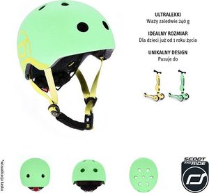 ScootAndRide Kask dla dzieci 1-5 lat Kiwi r. XXS-S (96391) 2