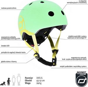 ScootAndRide Kask dla dzieci 1-5 lat Kiwi r. XXS-S (96391) 3