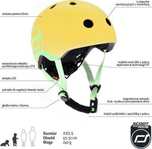 ScootAndRide Kask dla dzieci 1-5 lat Lemon r. XXS-S (96390) 3