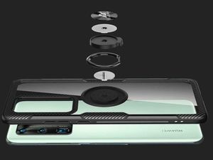 Alogy Etui Alogy Ring Holder Clear Armor do Huawei P40 Pro czarne uniwersalny 3