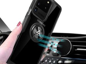 Alogy Etui Alogy Ring Holder Clear Armor do Samsung Galaxy S20 Ultra czarne uniwersalny 3