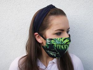 Matpol Maseczka ochronna 2-warstwowa street wielokrotnego użytku liście 6