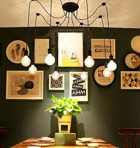 Lampa wisząca ECpower ZD74 LAMPA SUFITOWA ŻYRANDOL PAJĄK 6 RAMION E27 uniwersalny 4