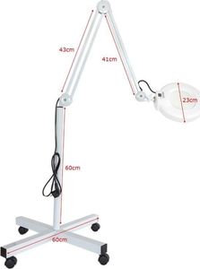 Lampa pierścieniowa Opticum ZD56  Z LUPĄ  KOSMETYCZNA - 5 DPI STATYW uniwersalny 5