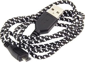 Kabel USB Hertz USB-A - microUSB 1 m Czarny (V31AC-KK21C) 1