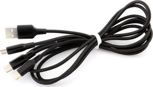Kabel USB Hertz KK21I KABEL 3W1 MICRO USB/ USB-C APPLE 3A 1,2M uniwersalny 2