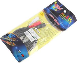 Kabel Hertz Jack 3.5mm - RCA (Cinch) x2 1.5m czarny (V31AC-AK233) 2