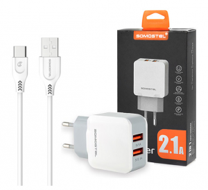 Ładowarka Somostel SMS-A13 2x USB-A 2.1 A (SMS-A13 TYP-C) 2
