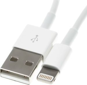 Kabel USB Foxconn USB-A - Lightning 1 m Biały (GSM1005) 1