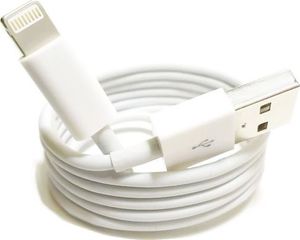 Kabel USB Foxconn USB-A - Lightning 1 m Biały (GSM1005) 2